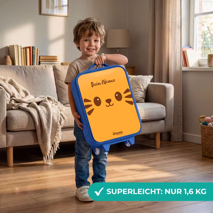 Kinderkoffer Blau - Kawai - Tiger - Orange — 3