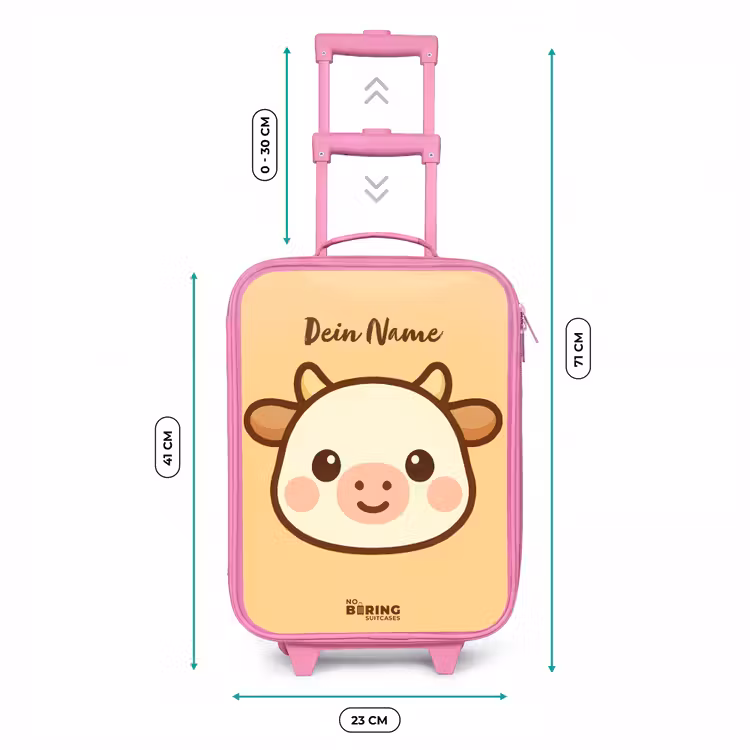 Kinderkoffer Rosa - Kawai - Kuh - Braun — 7