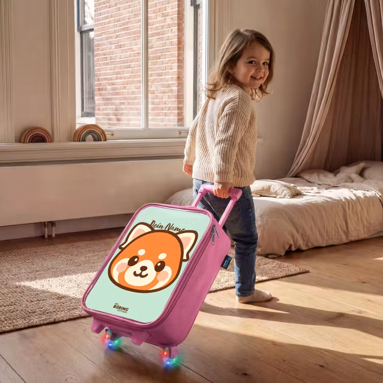 Kinderkoffer Rosa - Kawai - Roter Panda - Grün — 2