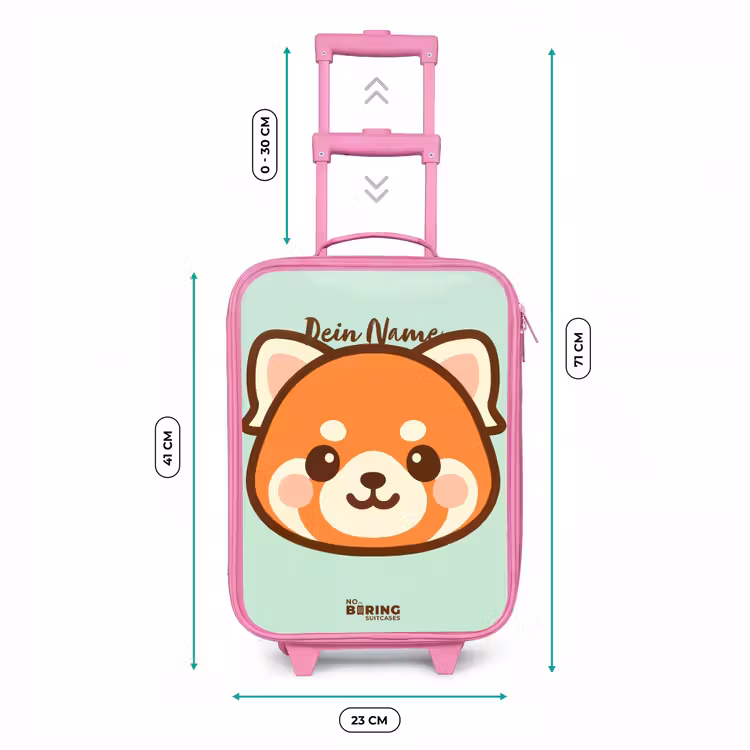 Kinderkoffer Rosa - Kawai - Roter Panda - Grün — 7