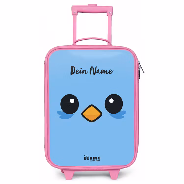 Kinderkoffer Rosa - Kawai - Vogel - Blau — 1