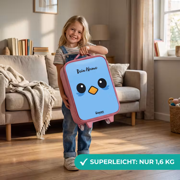 Kinderkoffer Rosa - Kawai - Vogel - Blau — 3