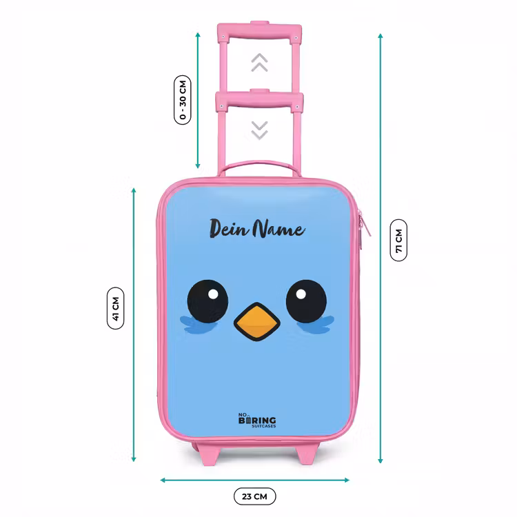 Kinderkoffer Rosa - Kawai - Vogel - Blau — 7