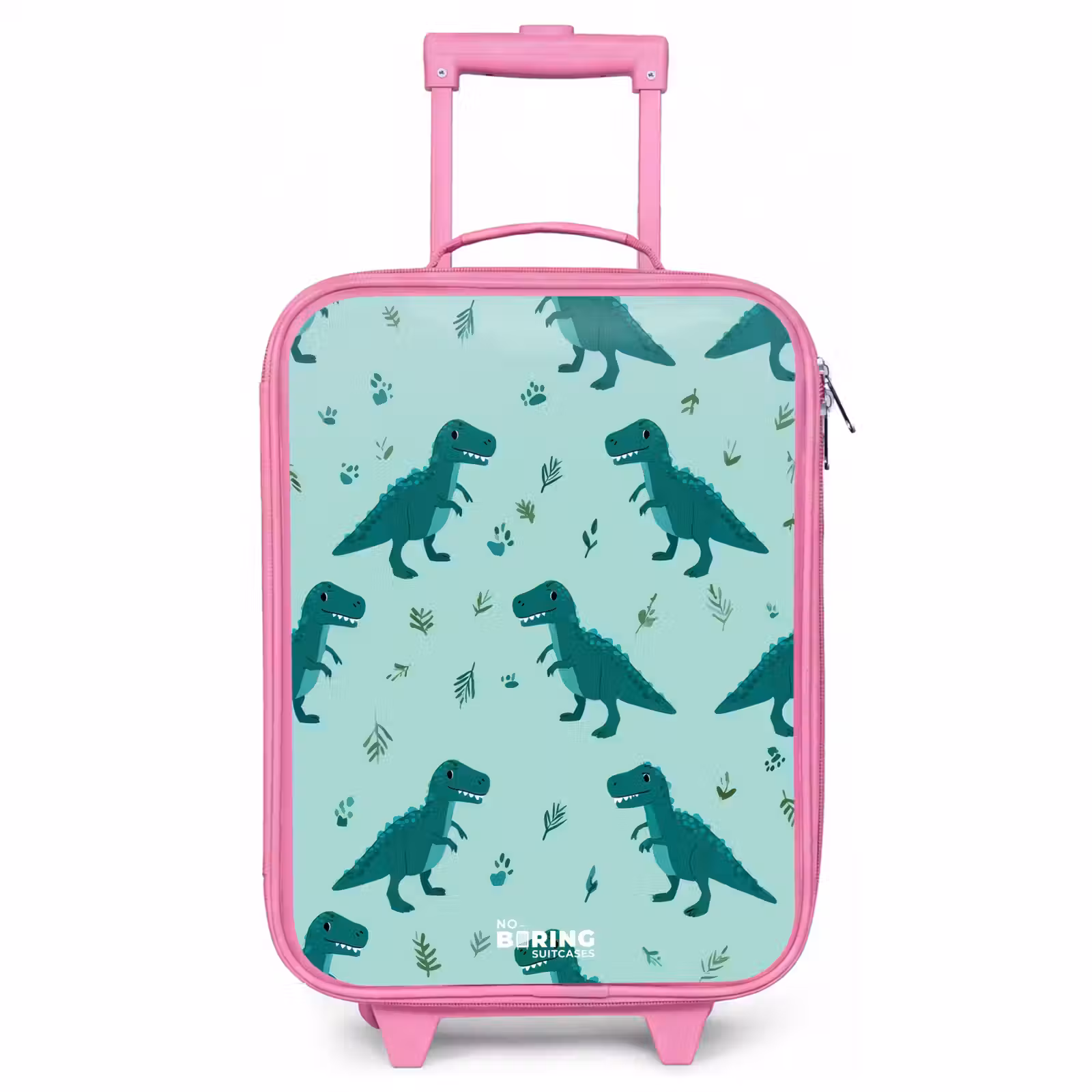 Kinderkoffer Rosa - Freundlicher T. rex zwischen den Spuren — 1
