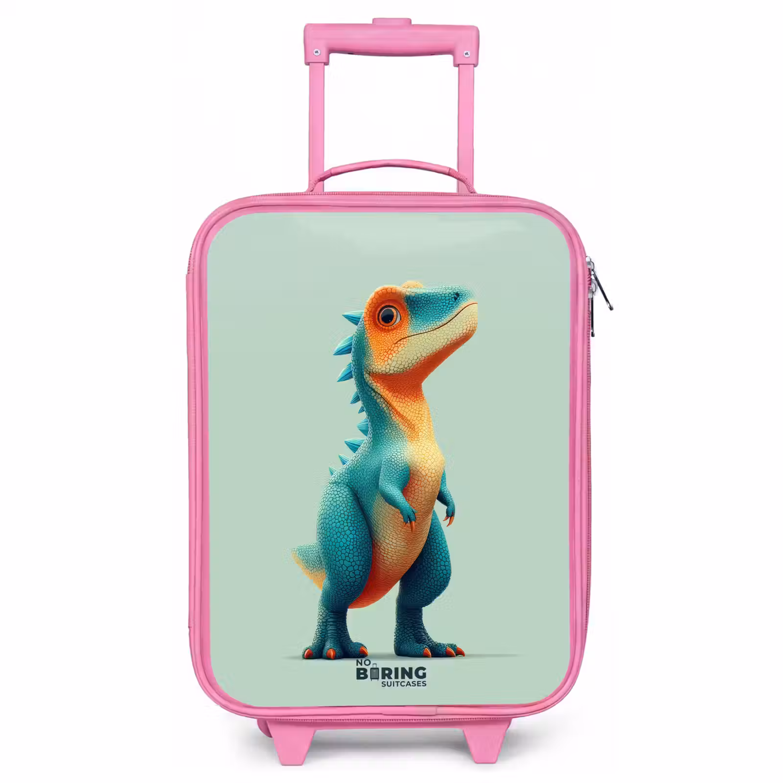 Kinderkoffer Rosa - Robuster Dino mit großen Augen — 1