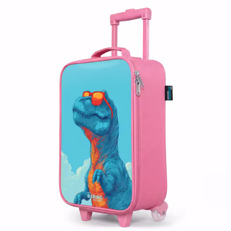 Kinderkoffer Rosa - Dino mit Sonnenbrille — 8