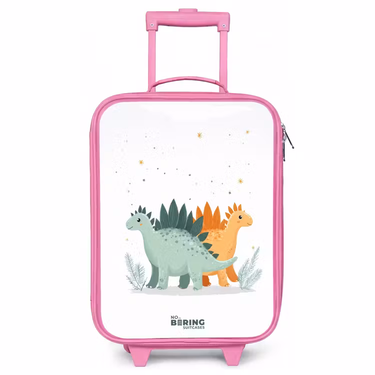 Kinderkoffer Rosa - Stegosaurus-Duo unter Sternenhimmel — 1