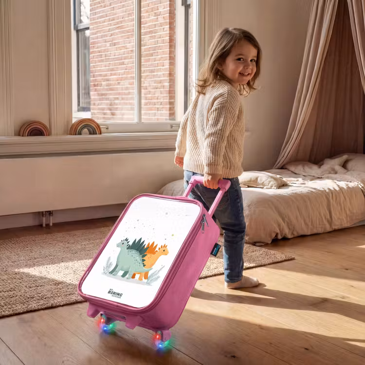 Kinderkoffer Rosa - Stegosaurus-Duo unter Sternenhimmel — 2