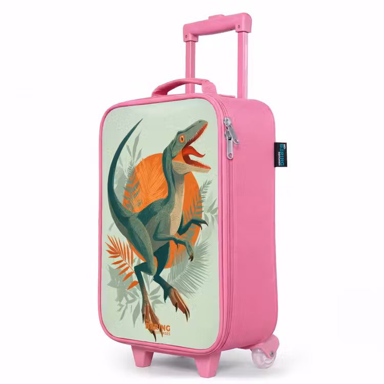 Kinderkoffer Rosa - Streifender Jäger mit Blättern — 8