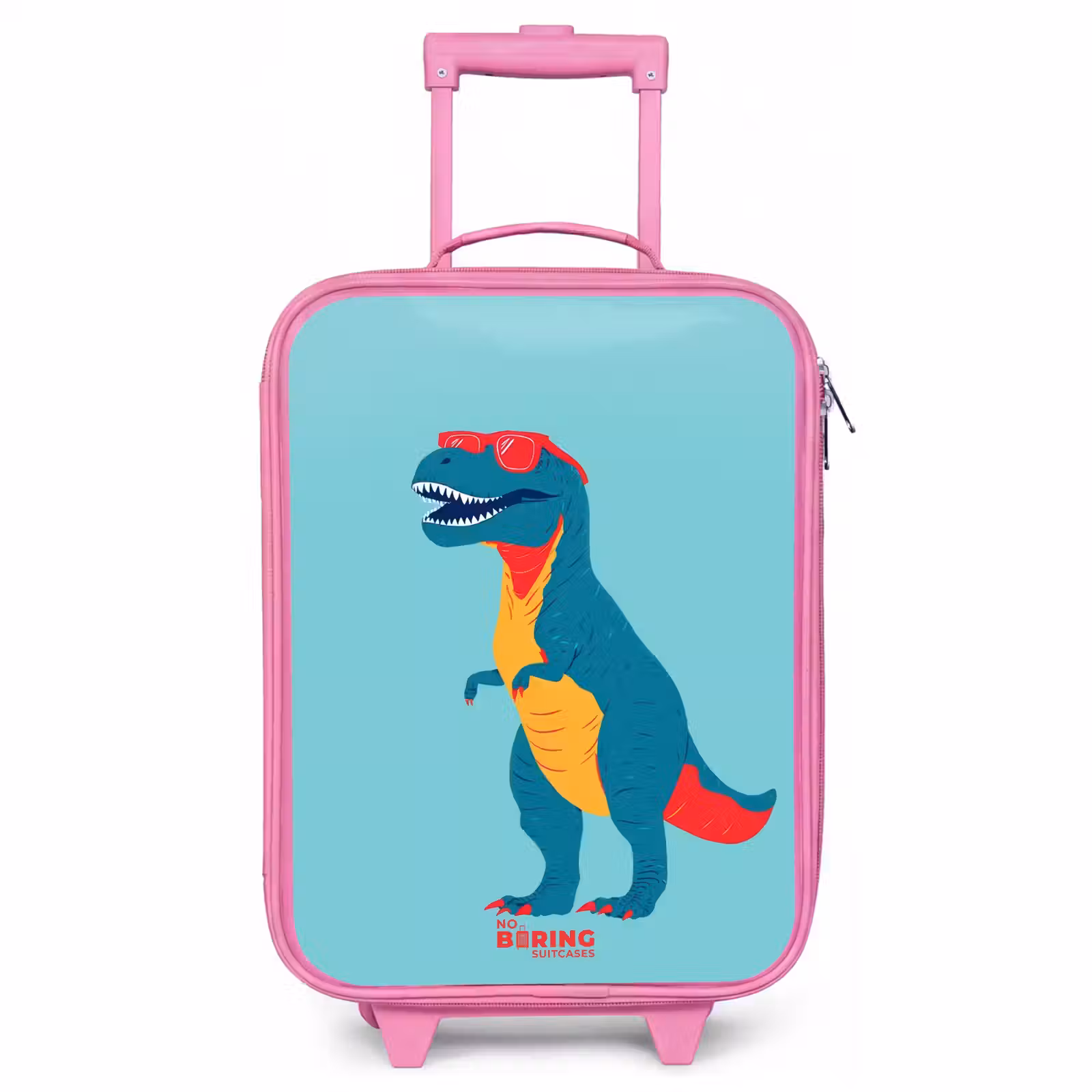 Kinderkoffer Rosa - Cooler T. rex mit Sonnenbrille — 1