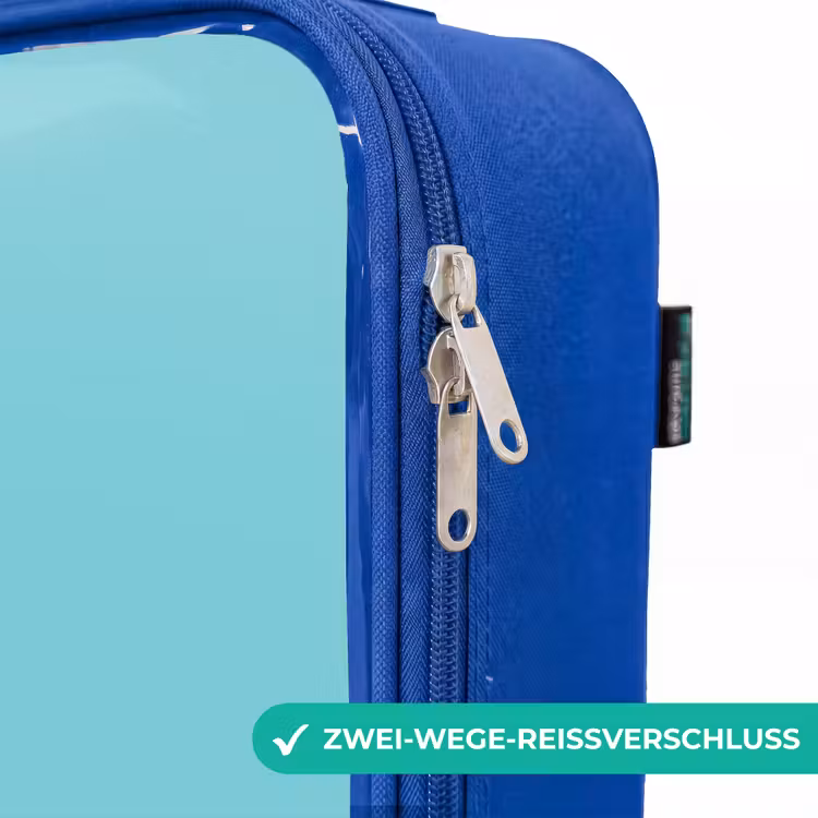 Kinderkoffer Blau - Cooler T. rex mit Sonnenbrille — 5