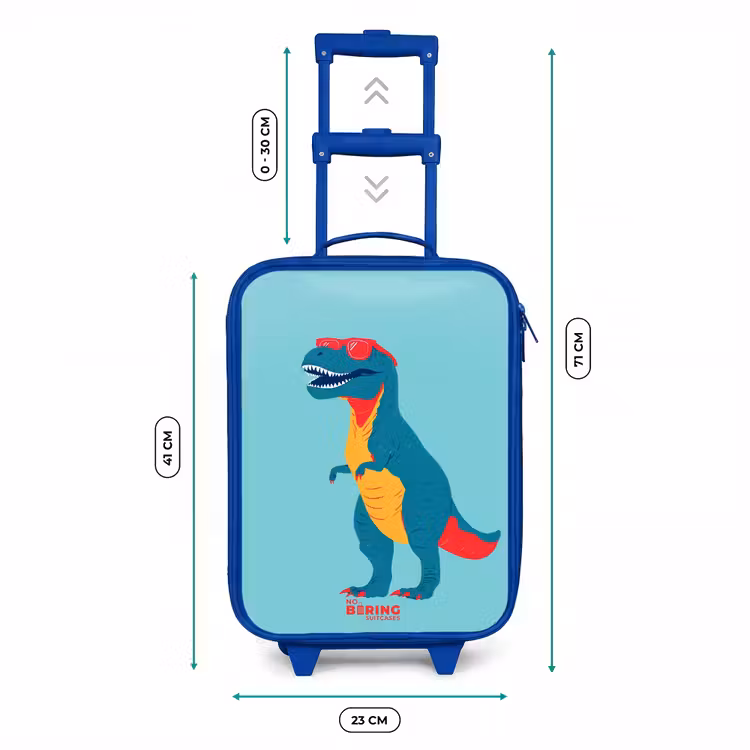 Kinderkoffer Blau - Cooler T. rex mit Sonnenbrille — 7