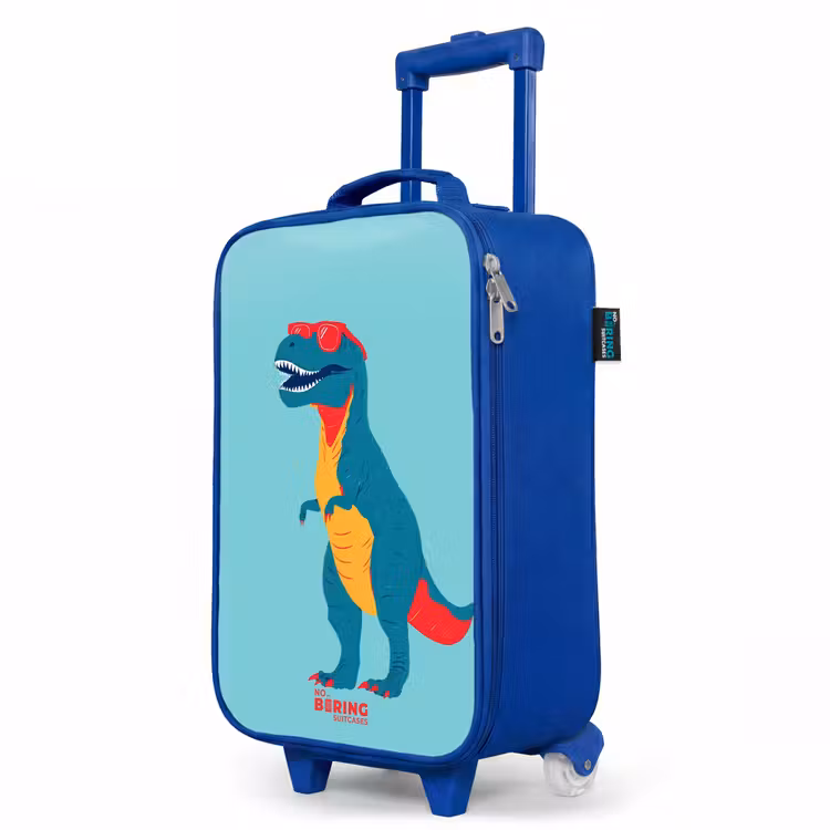 Kinderkoffer Blau - Cooler T. rex mit Sonnenbrille — 8