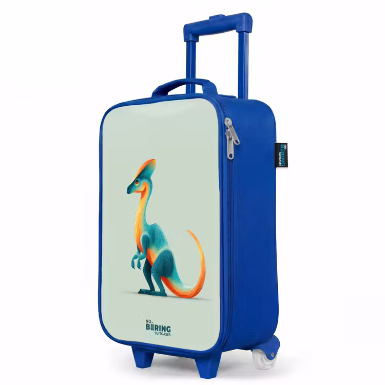 Kinderkoffer Blau - Eleganter Dino mit Kamm — 8
