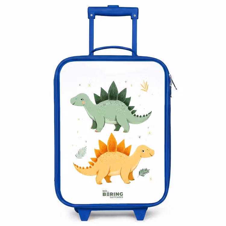 Kinderkoffer Blau - Fröhliche Stegosaurus-Freunde — 1