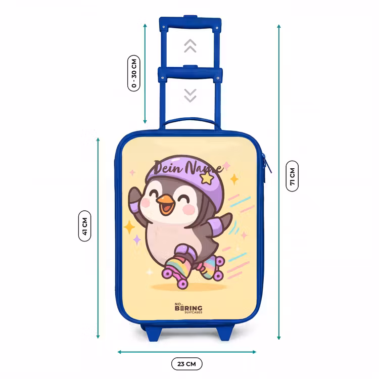 Kinderkoffer Blau - Kawai - Pinguin - Schlittschuhe — 7