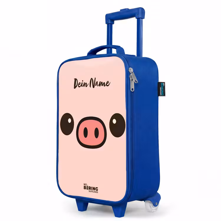 Kinderkoffer Blau - Kawai - Schwein - Rosa — 8