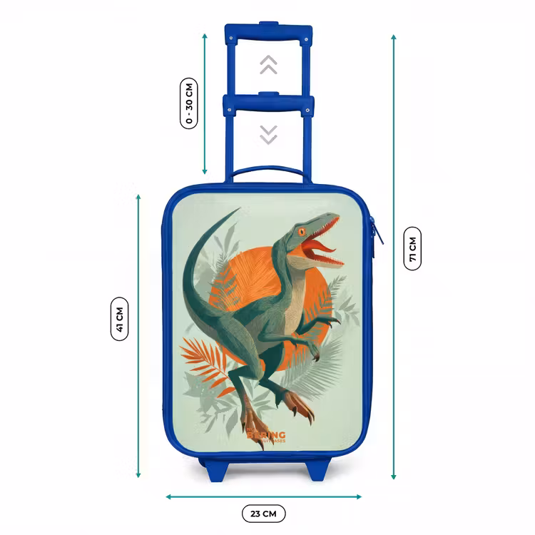 Kinderkoffer Blau - Streifender Jäger mit Blättern — 7