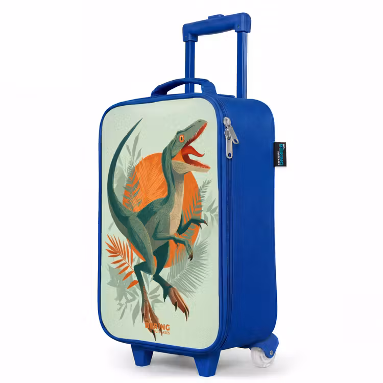 Kinderkoffer Blau - Streifender Jäger mit Blättern — 8