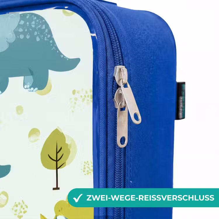 Kinderkoffer Blau - Triceratops zwischen Bäumen — 5