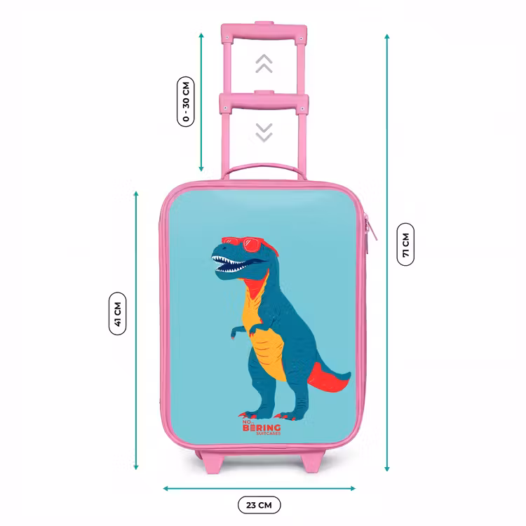 Kinderkoffer Rosa - Cooler T. rex mit Sonnenbrille — 7