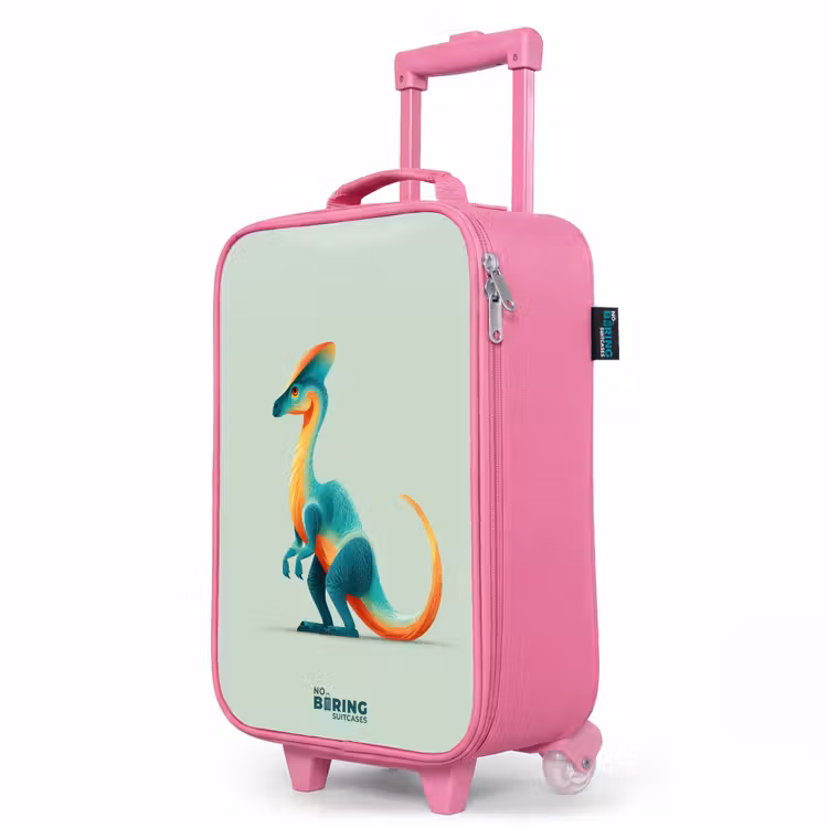 Kinderkoffer Rosa - Eleganter Dino mit Kamm — 8