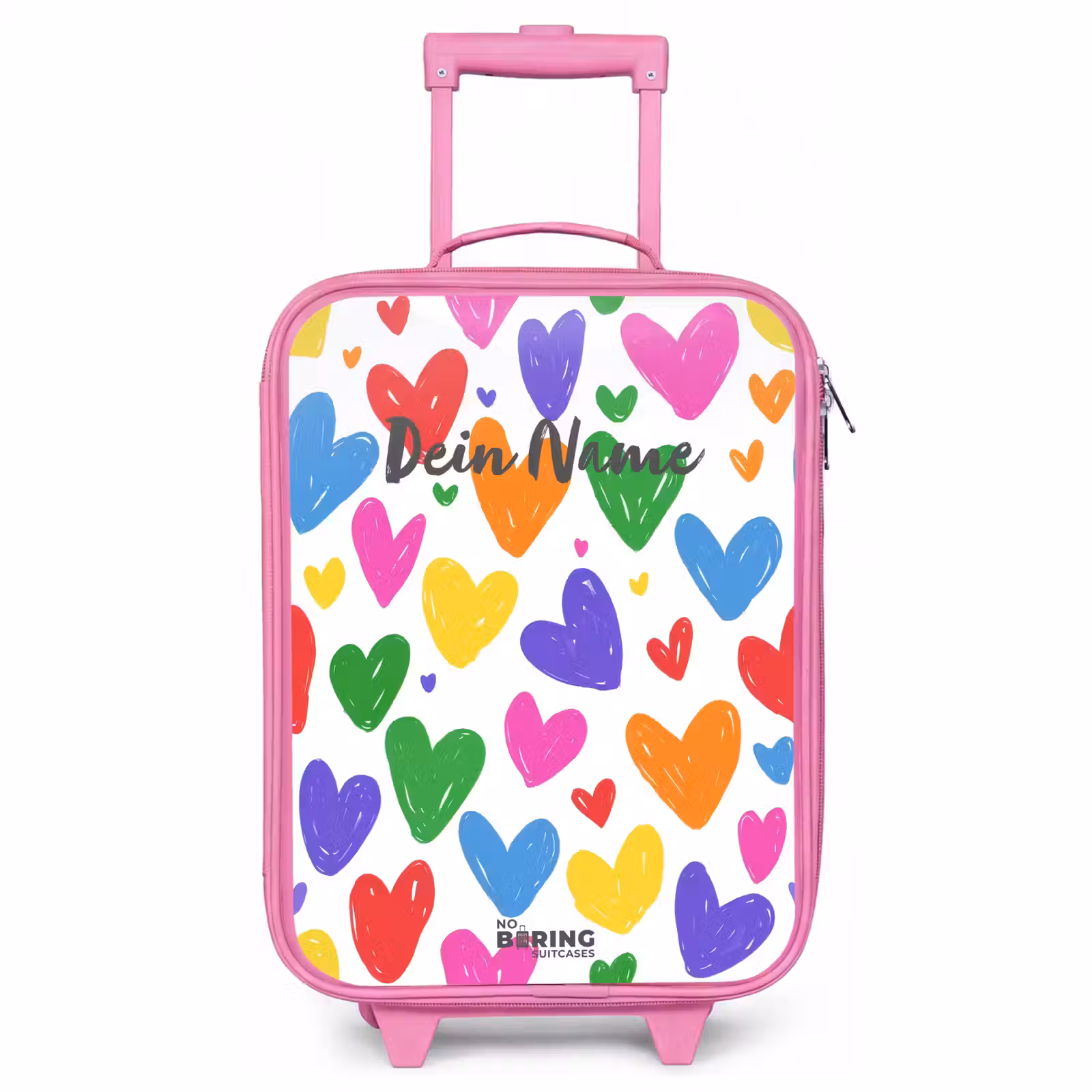 Kinderkoffer Rosa - Bunte Herzen — 1