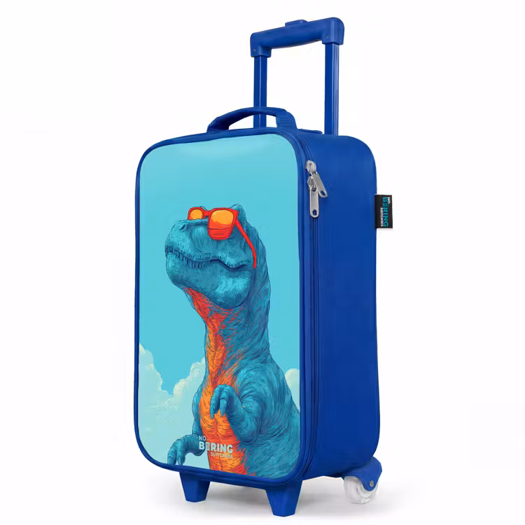 Kinderkoffer Blau - Dino mit Sonnenbrille — 8