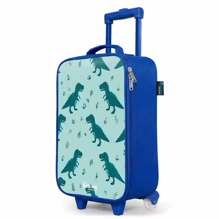 Kinderkoffer Blau - Freundlicher T. rex zwischen den Spuren — 8