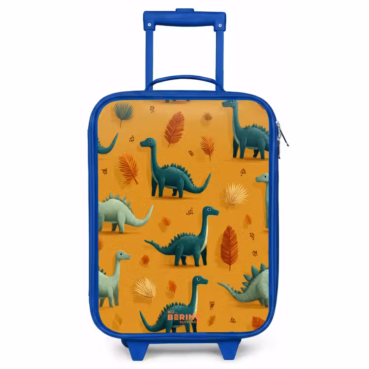 Kinderkoffer Blau - Langhälse in herbstlicher Landschaft — 1