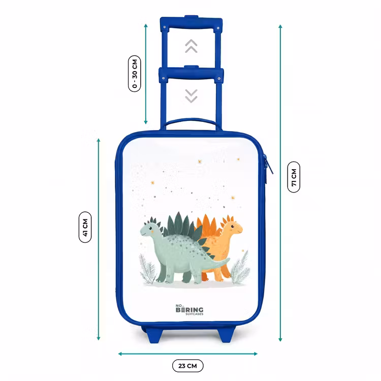 Kinderkoffer Blau - Stegosaurus-Duo unter Sternenhimmel — 7