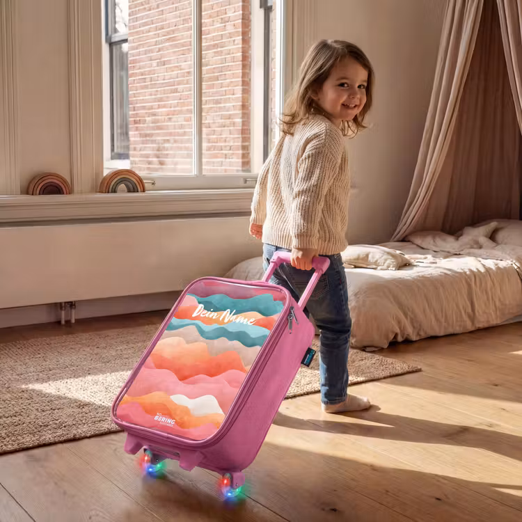 Kinderkoffer Rosa - Abstrakte Wellen — 2