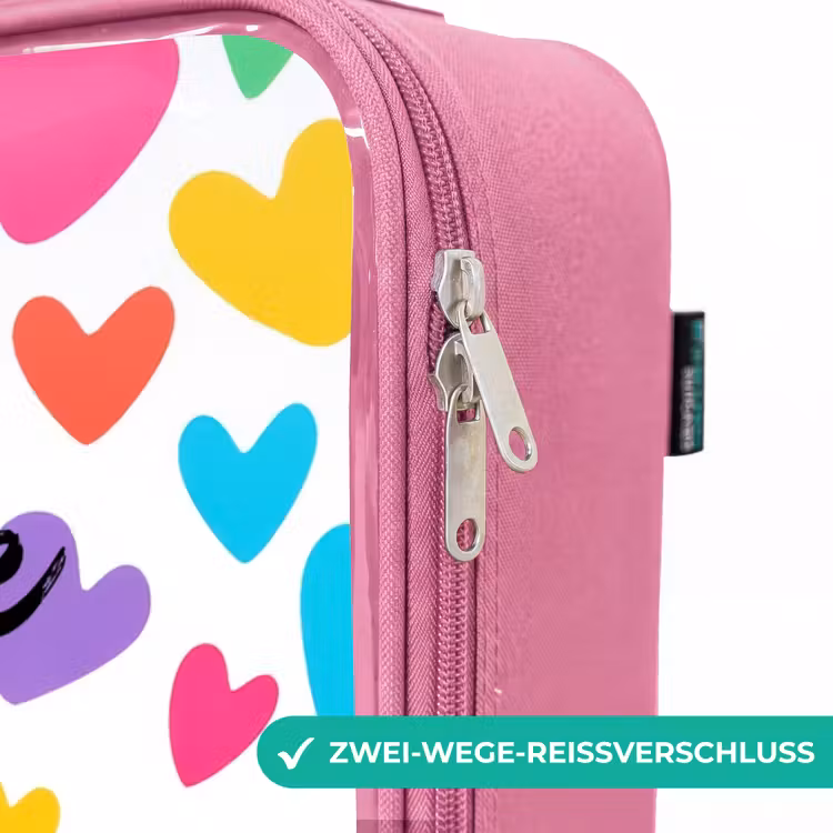 Kinderkoffer Rosa - Bunte Herzen — 5