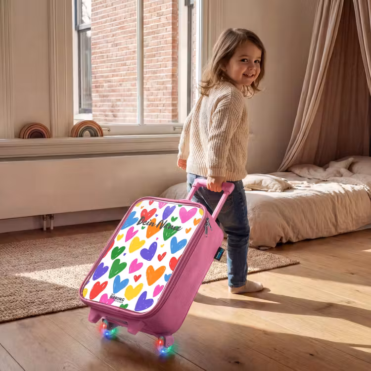 Kinderkoffer Rosa - Bunte Herzen — 2