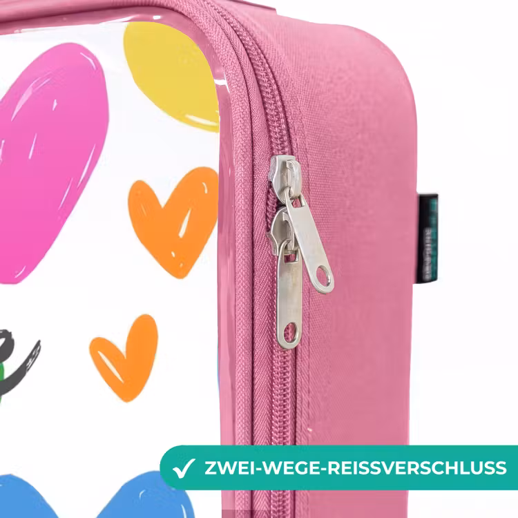 Kinderkoffer Rosa - Bunte Herzen — 5