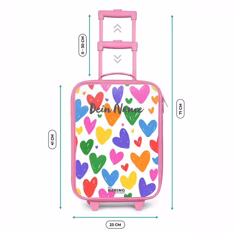 Kinderkoffer Rosa - Bunte Herzen — 7