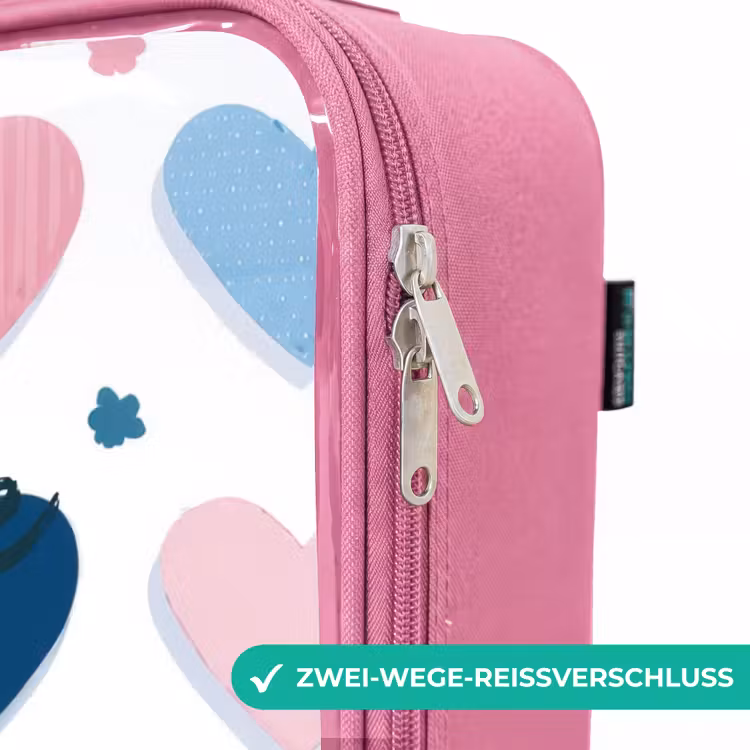Kinderkoffer Rosa - Herz-Muster — 5