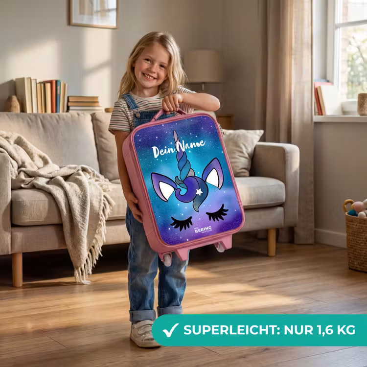 Kinderkoffer Rosa - Lila Einhorn — 3
