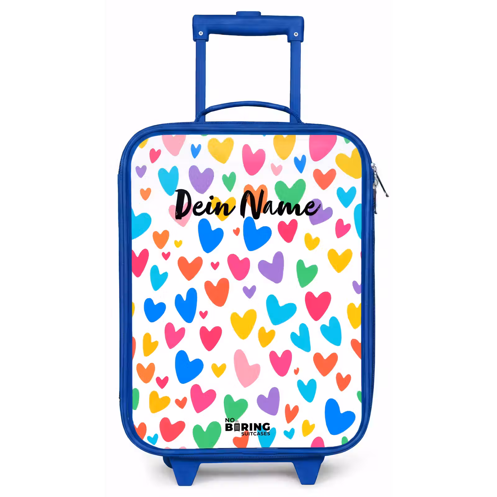 Kinderkoffer Blau - Bunte Herzen — 1