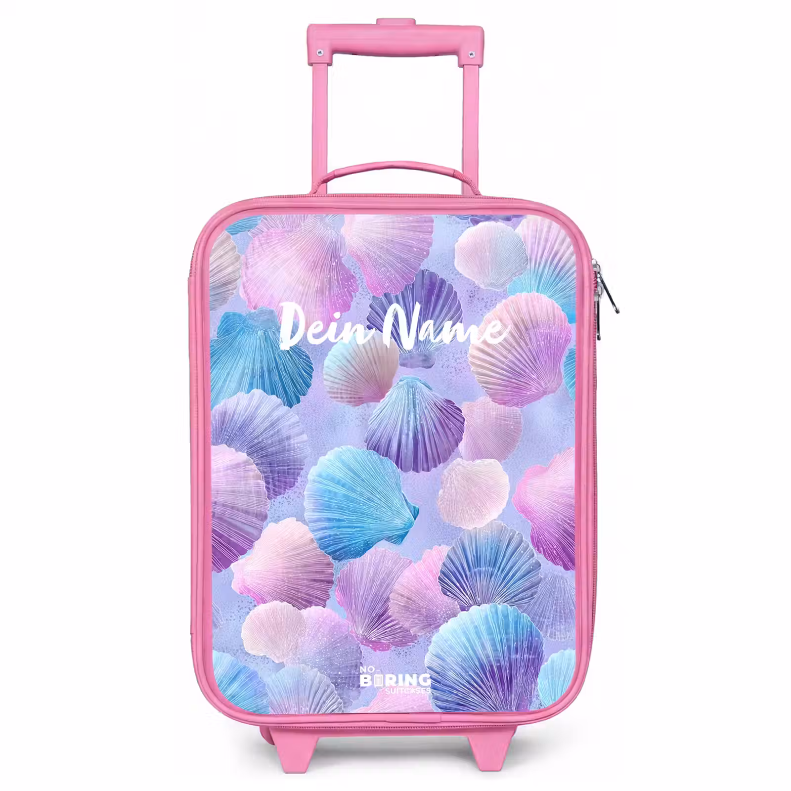 Kinderkoffer Rosa - Bunte Muscheln auf lila Hintergrund — 1