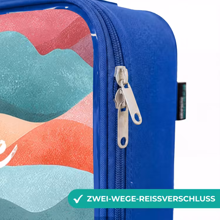 Kinderkoffer Blau - Abstrakte Wellen — 5