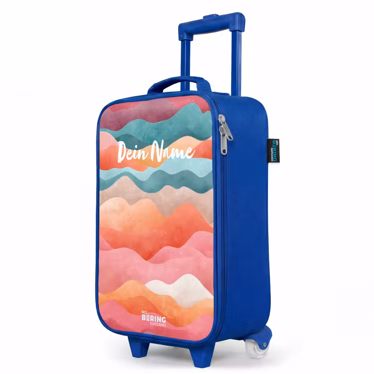 Kinderkoffer Blau - Abstrakte Wellen — 8