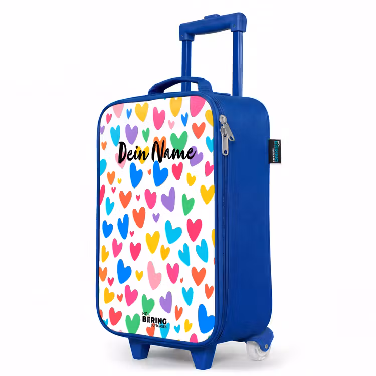 Kinderkoffer Blau - Bunte Herzen — 8