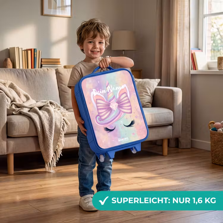 Kinderkoffer Blau - Einhorn — 3