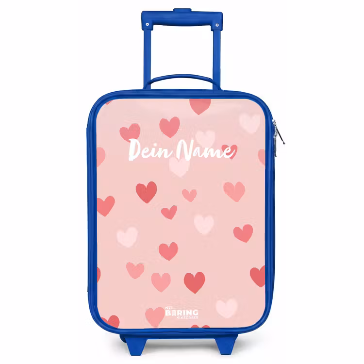 Kinderkoffer Blau - Herzen — 1