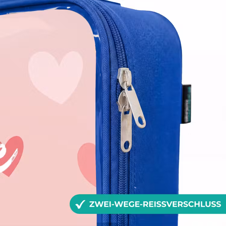 Kinderkoffer Blau - Herzen — 5