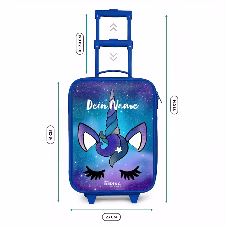 Kinderkoffer Blau - Lila Einhorn — 7