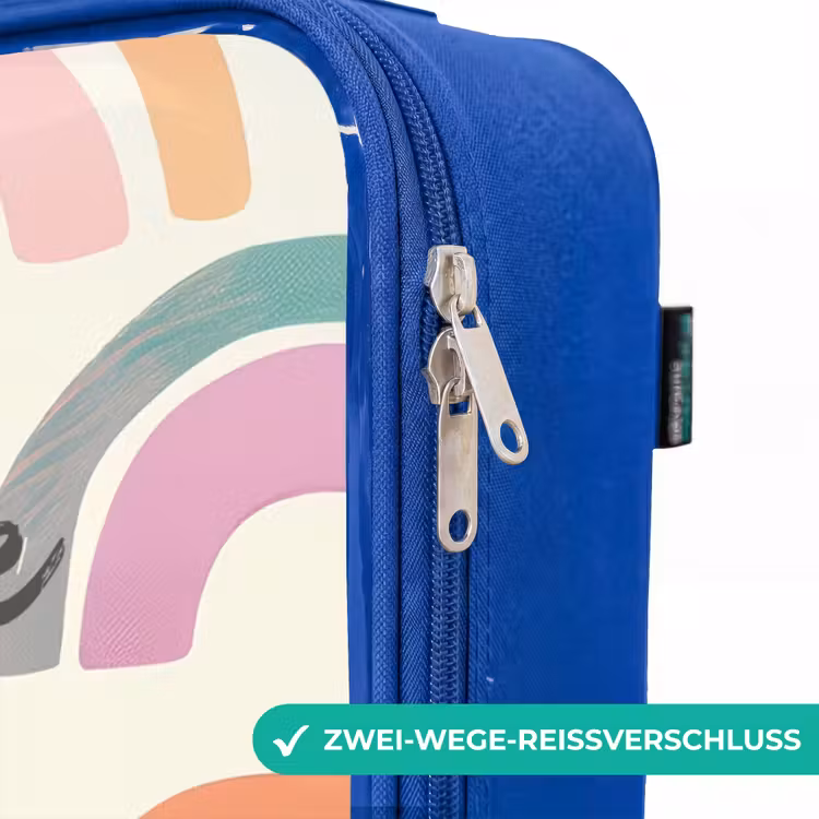 Kinderkoffer Blau - Regenbögen — 5