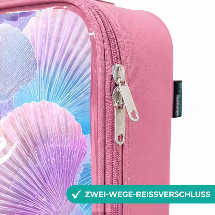 Kinderkoffer Rosa - Bunte Muscheln auf lila Hintergrund — 5
