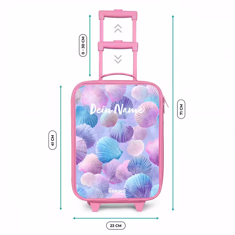 Kinderkoffer Rosa - Bunte Muscheln auf lila Hintergrund — 7